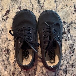 Vans Kids Black Canvas Sneakers